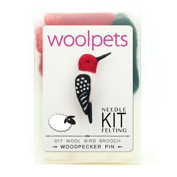 Woodpecker Felting Kit - Bird Pin-Needle Felting-WoolPets-Acorns & Twigs