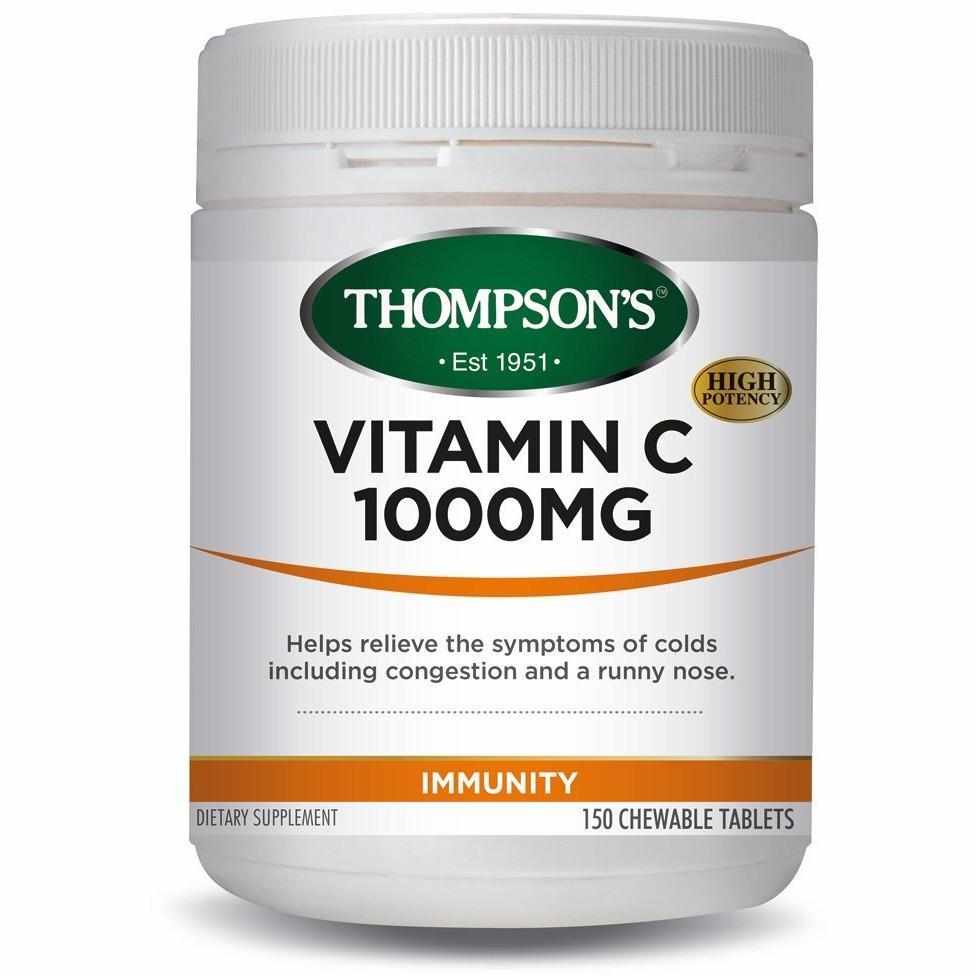 Thompson S Vitamin C 1000mg 150 Chewable Tablets Vitaminsonly