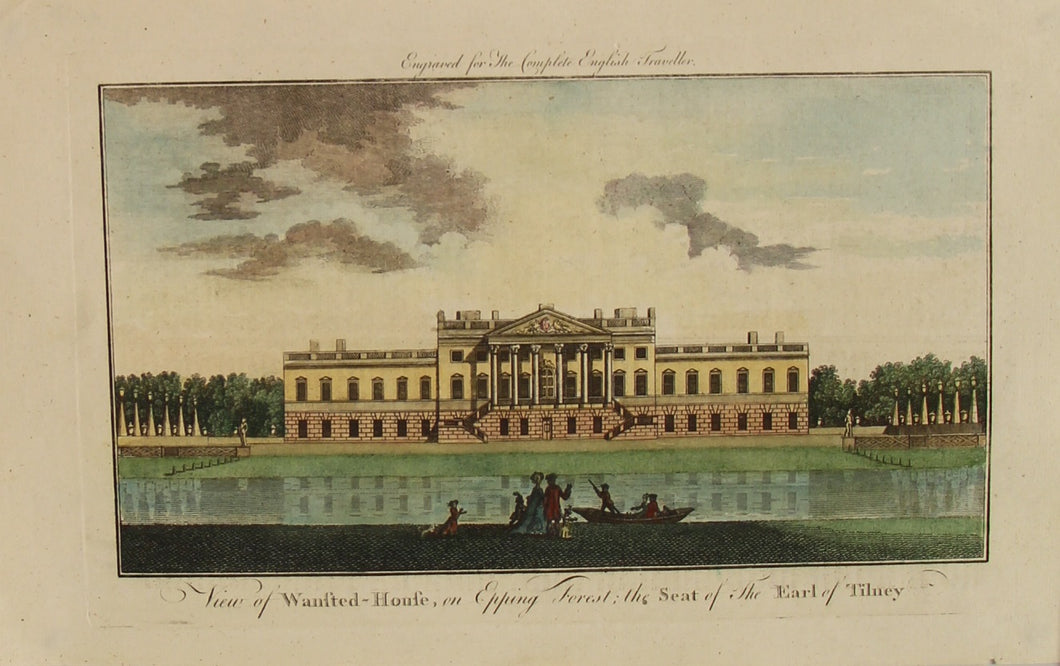 Architecture, View of Wansted House on Epping Forrest, Seat of the Earl of Tilney, Engraved for The Complete English Traveller, c1770