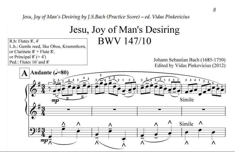 Jesu Joy Of Man S Desiring By J S Bach Secrets Of Organ Playing