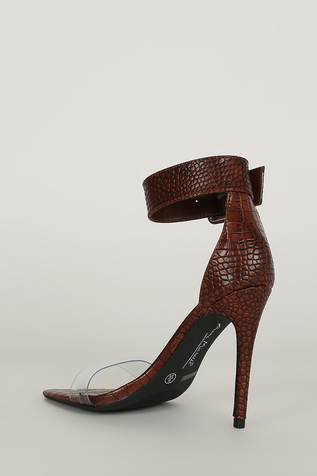 brown crocodile heels