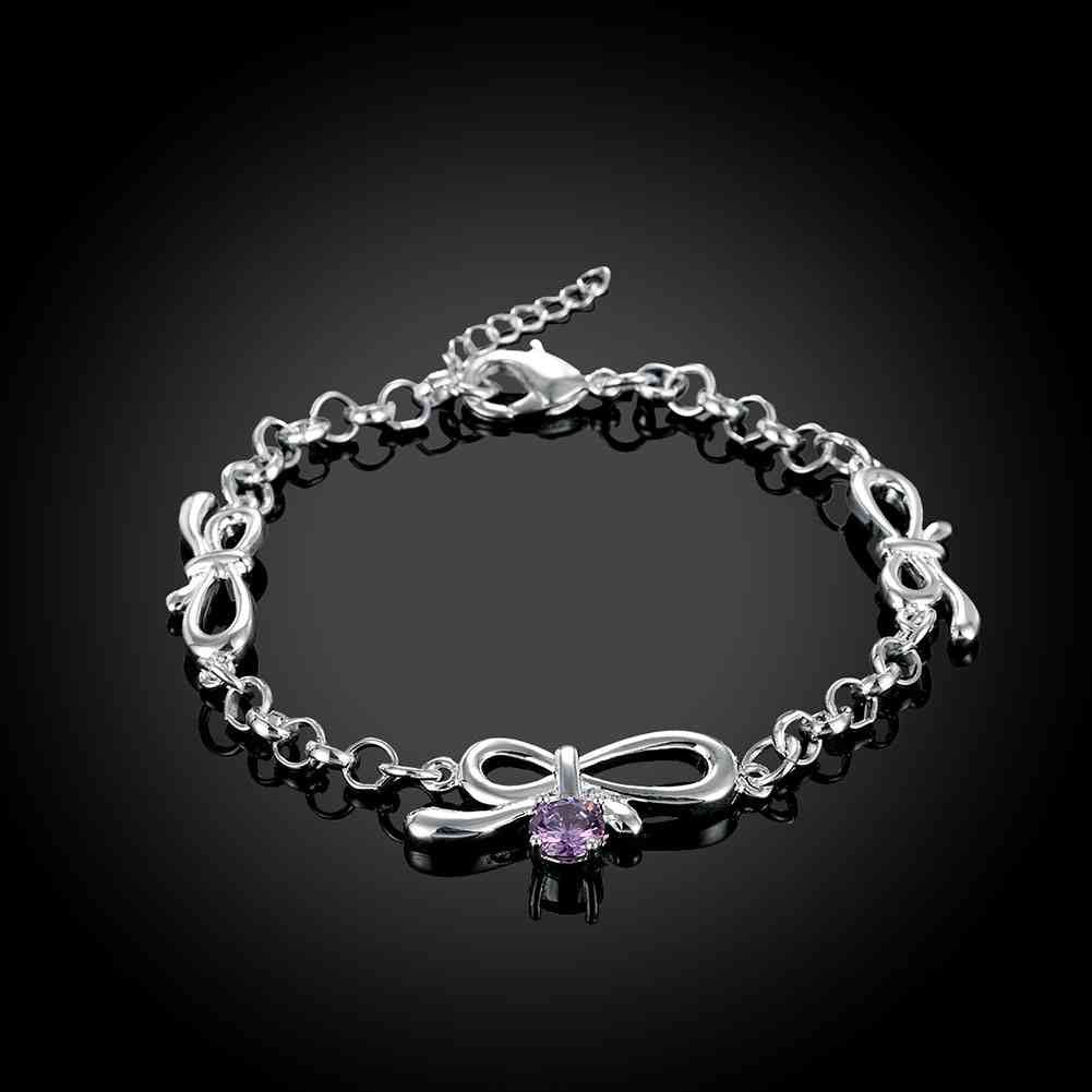 Lovely silver plated bracelet men butterfly pulseira442