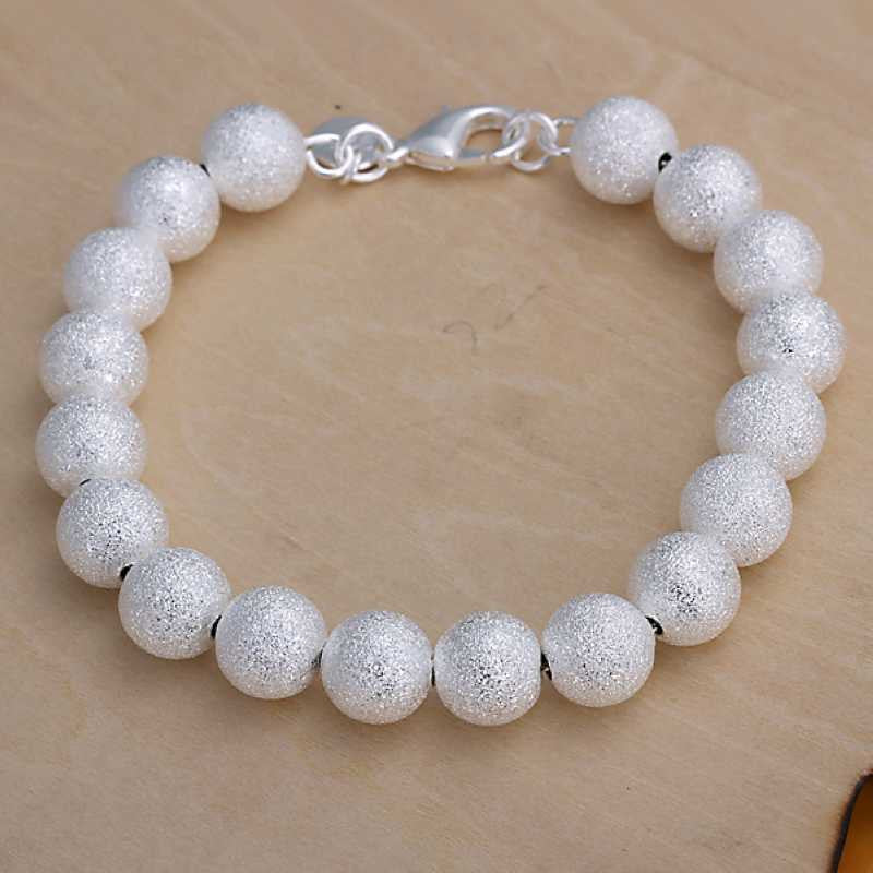 silver plated jewelry bracelet fine beads bracelet 75 MP