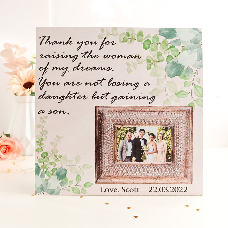Parent Wedding Gift - Gift For Parent Wedding - Parent Of The Bride Photo Frame - Thank You Frame Gift Parents Wedding - Wedding Gifts Ideas
