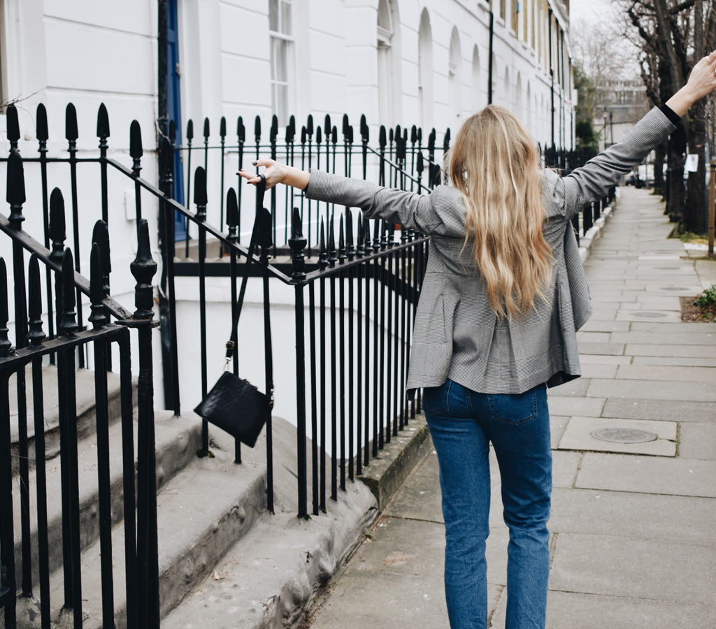 Amalia styles the Amilu cross body on the streets of London