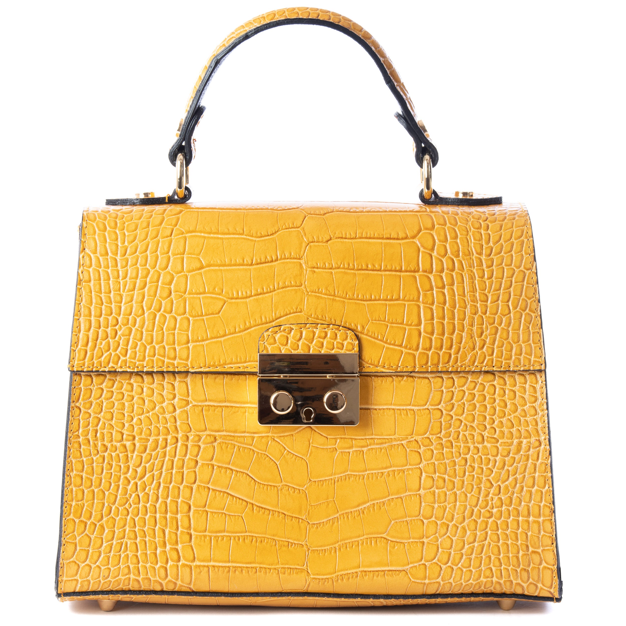 mustard satchel bag