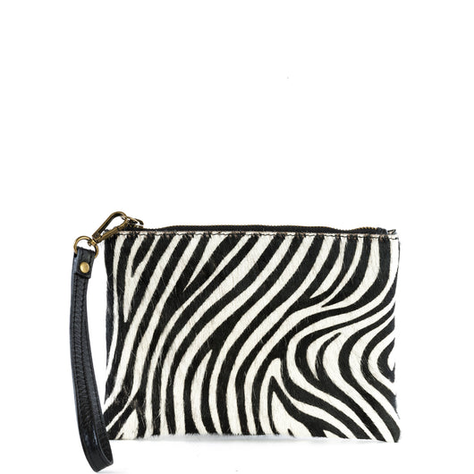 zebra clutch bag