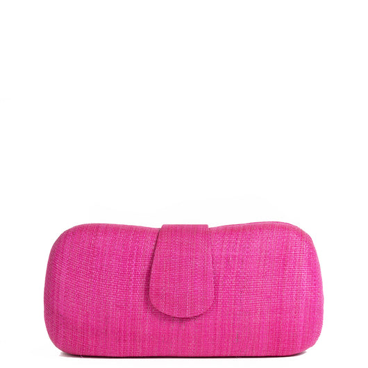 fuchsia pink clutch bag