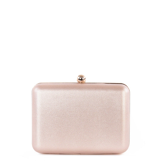 gold hard case clutch