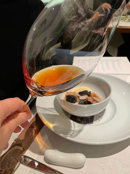 oloroso sherry and mushroom dim sum tim raue restaurant berlin