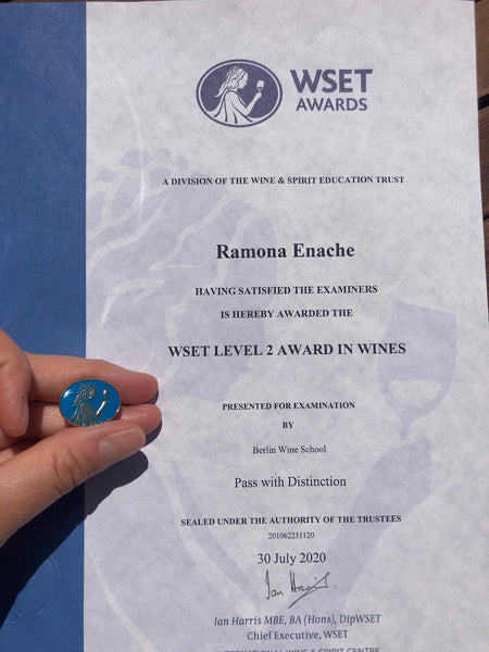 WSET Level 2 certificate and pin