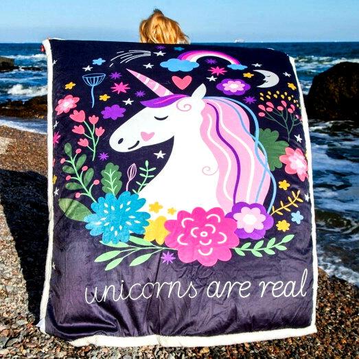 unicorn fleece blanket uk