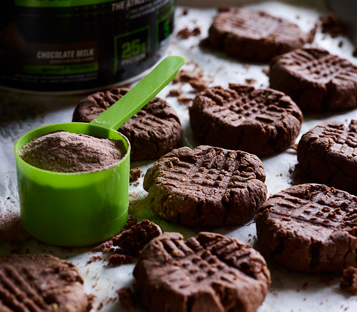 Chocolate Oatmeal Protein Cookies