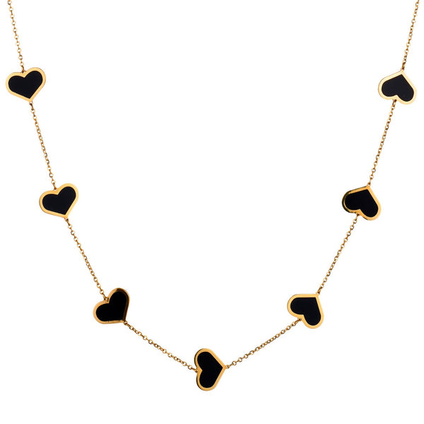 Single Black Onyx Clover Necklace in Gold (Small & Medium) – picntell