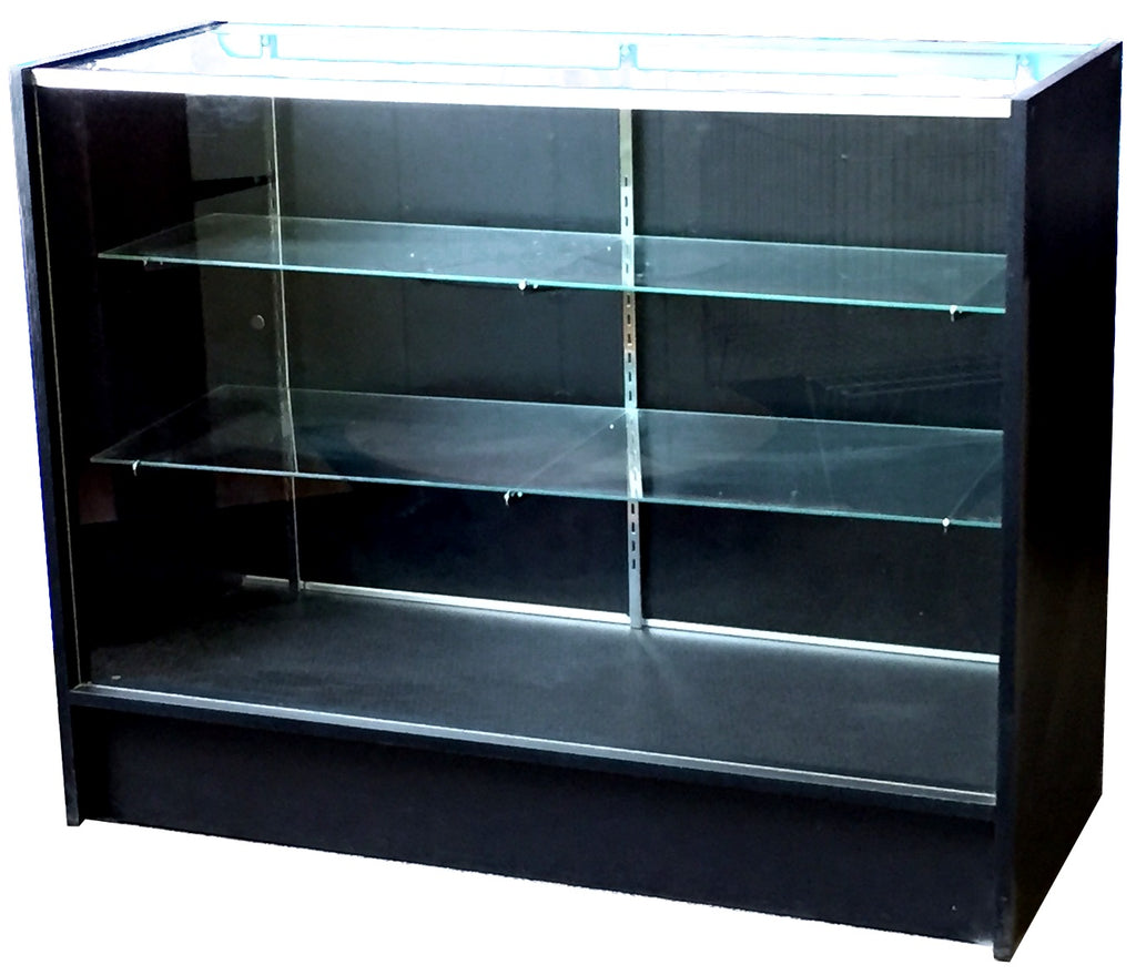 Glass Display Case In Full Vision 18 Inch Wide Wd14b18 Wd15b18 Ablelin Store Fixtures Corp