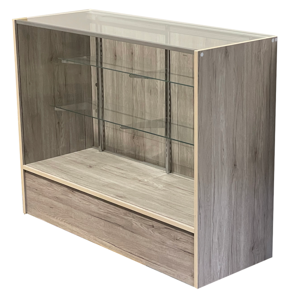 Glass display case - 18 - inch wide economy full vision glass showcase ...