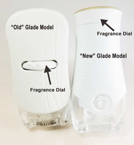 Feature Comparison Old and New Glade Plugin Scented Oil Warmer