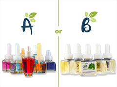 Color Differences in Natural and Synthetic Plug in Air Fresheners -No Chemicals  or Dyes