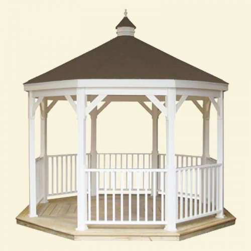 12’ Vinyl Gazebo in a Box with Floor