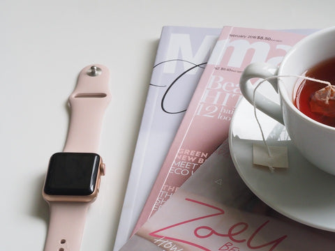 Apple Watch Series 5 on Table with Magazines