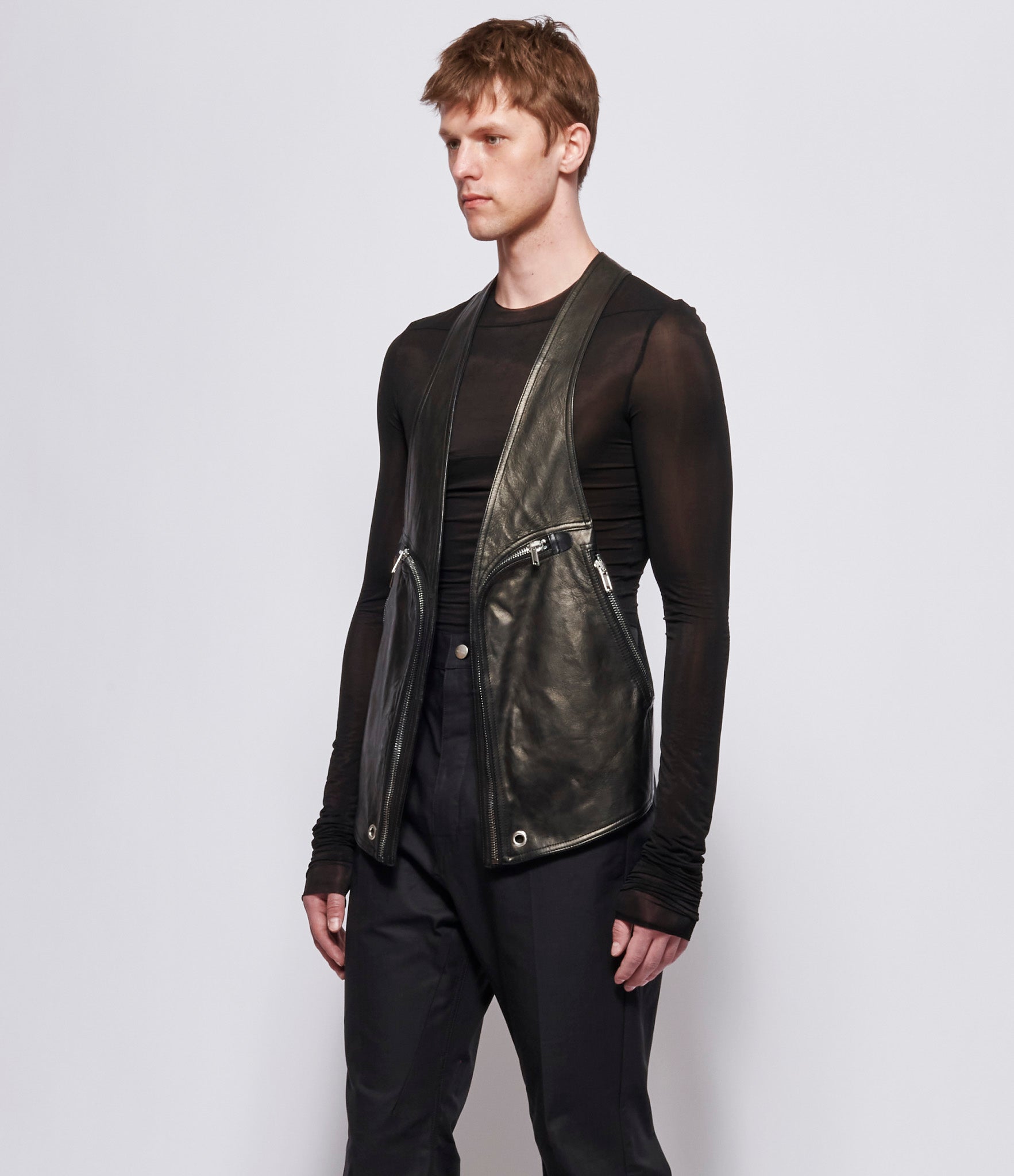 Rick Owens Black Bauhaus Vest