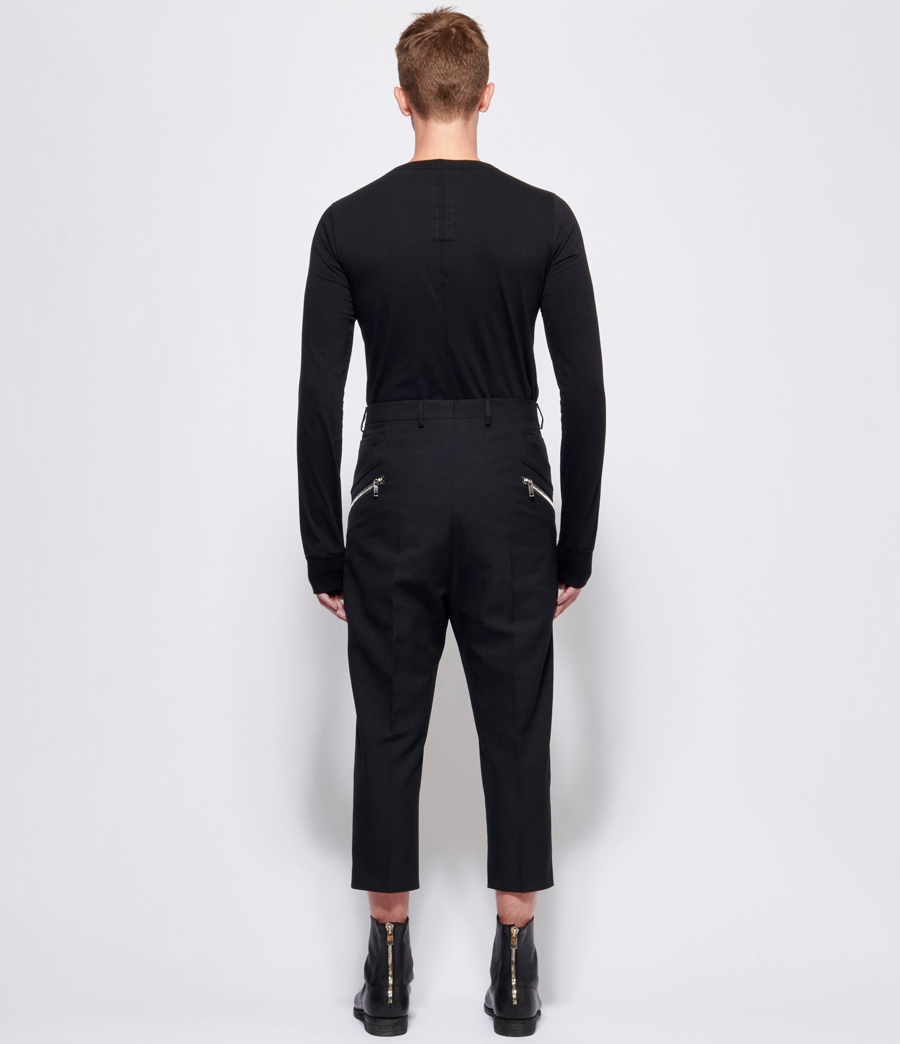 Rick Owens Black Astaires Cropped Security Pocket