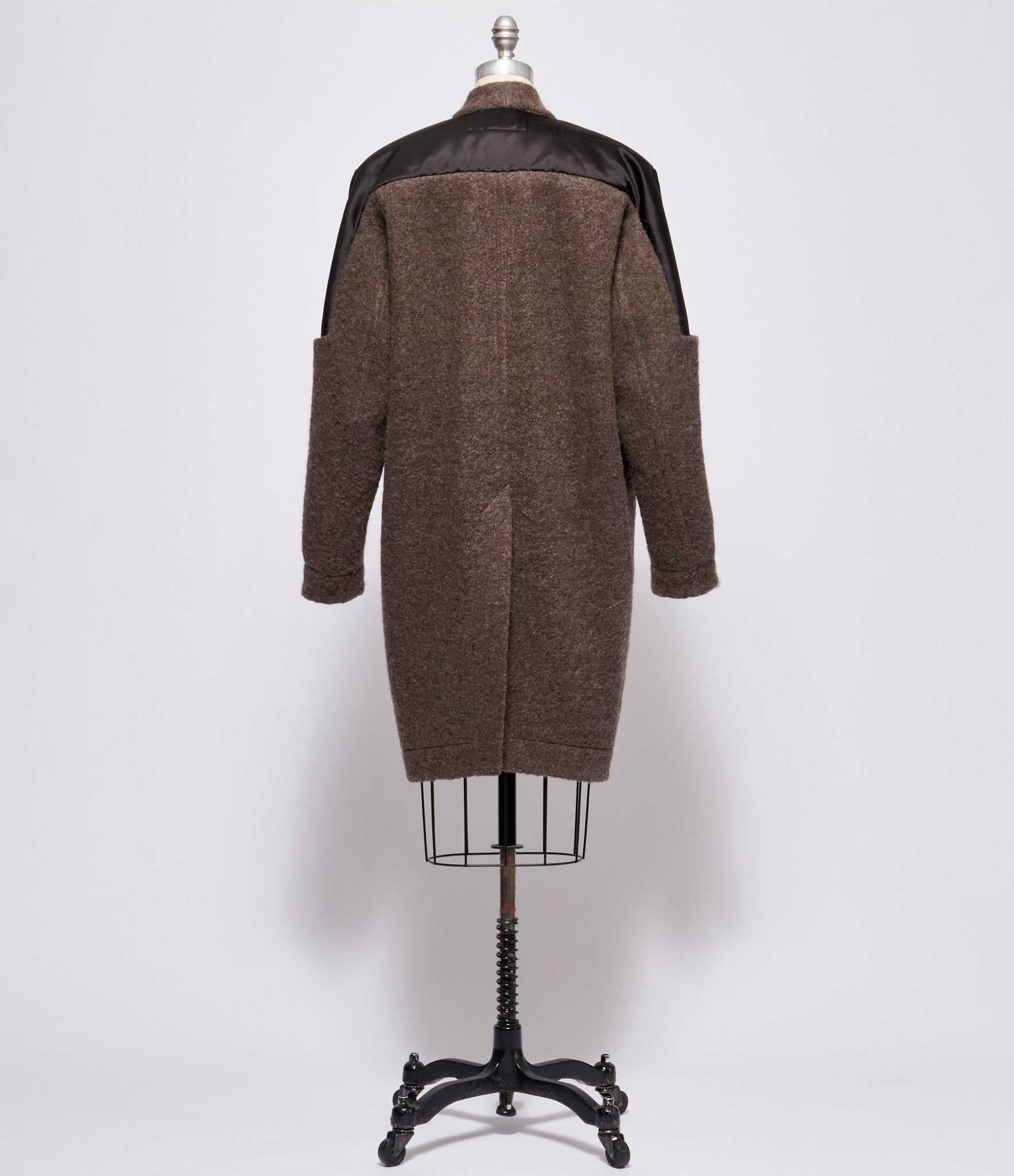 Rick Owens Bronze Black Girdered Dagger Coat