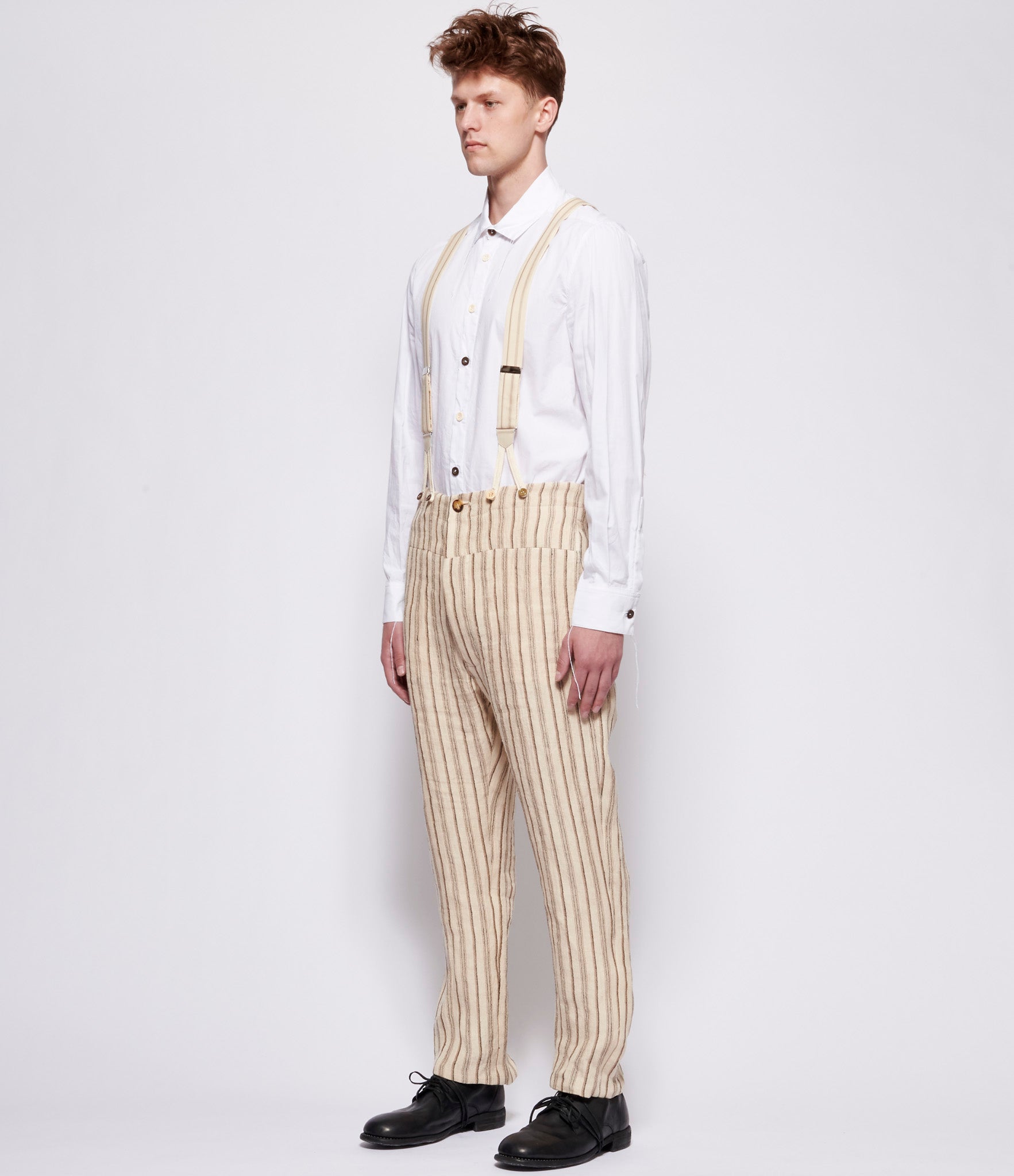 Archivio J.M. Ribot Stripe Suspender Trousers