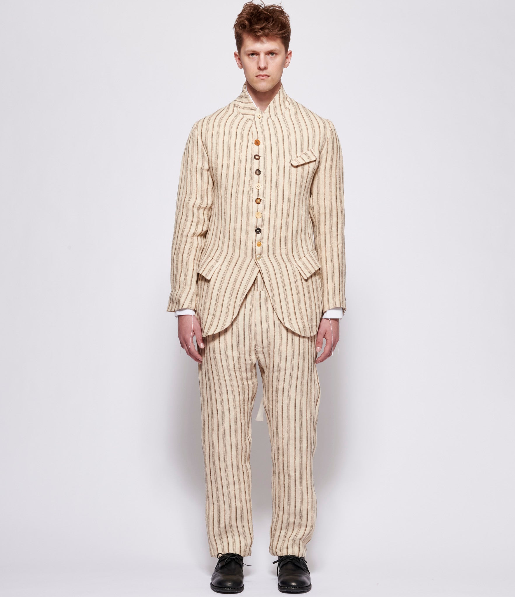 Archivio J.M. Ribot Stripe Suspender Trousers