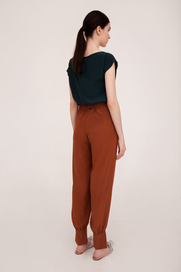 Adriana Degreas Twisted Flowers Carrot Pants