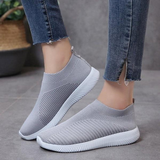 breathable knitted trainers