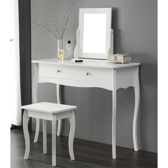 black and white dressing table stool