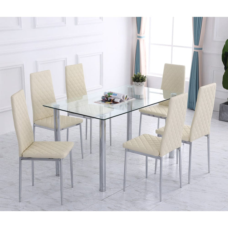 cream dining chairs set of 6