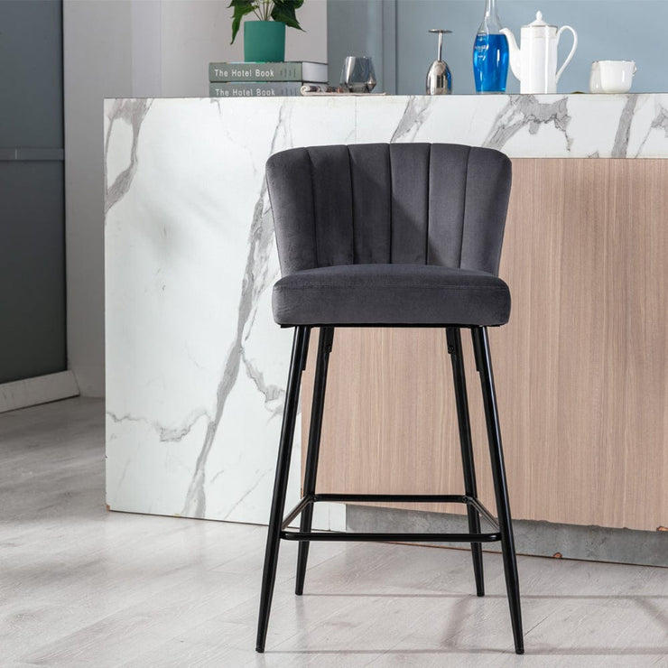 velvet bar stool set