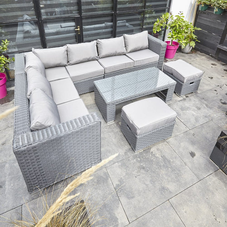 papaver 8 seater rattan