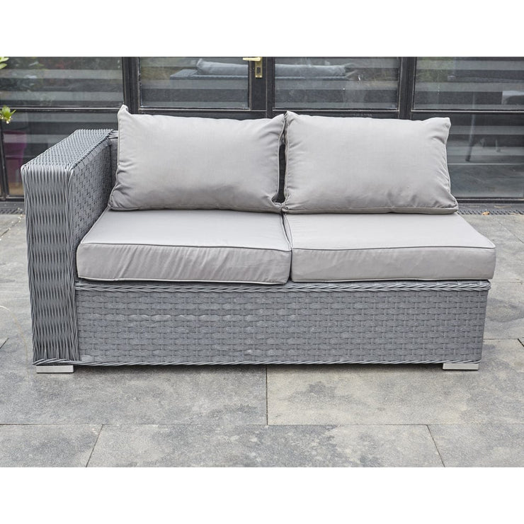 Papaver 9 Seater Rattan Garden Dining Set In Grey | Furniture Maxi