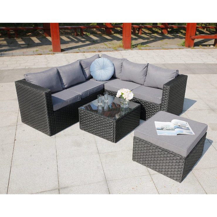 vancouver 6 seater rattan