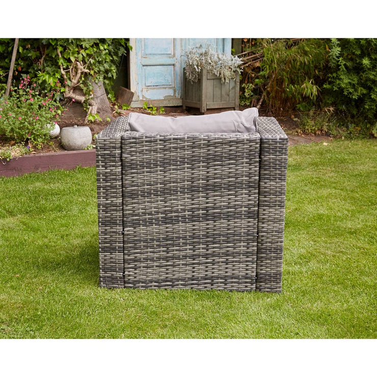 Vancouver 7 Seater Rattan Garden Sofa Set In Grey