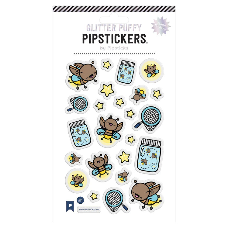 Puffy Flickering Fireflies Stickers