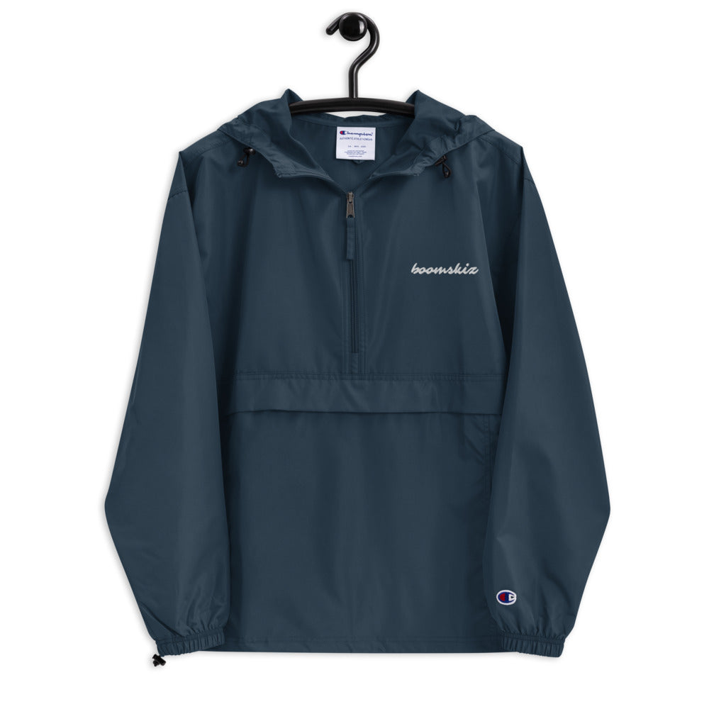 champion packable jacket script logo