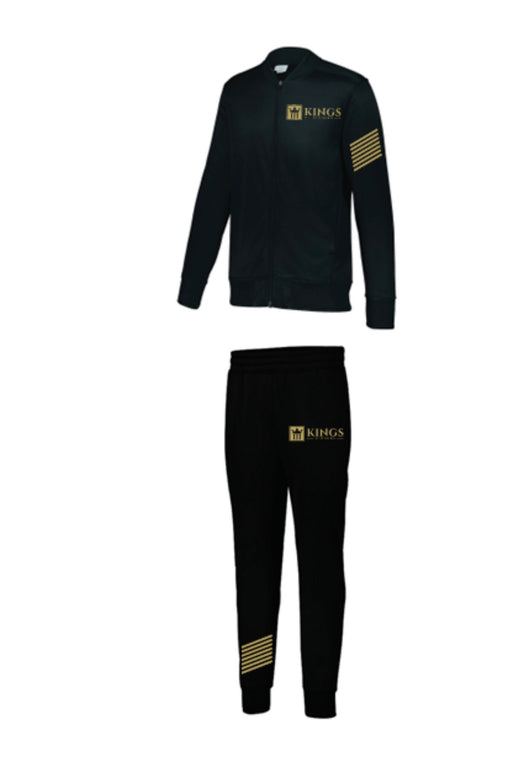 black and gold sweatsuit