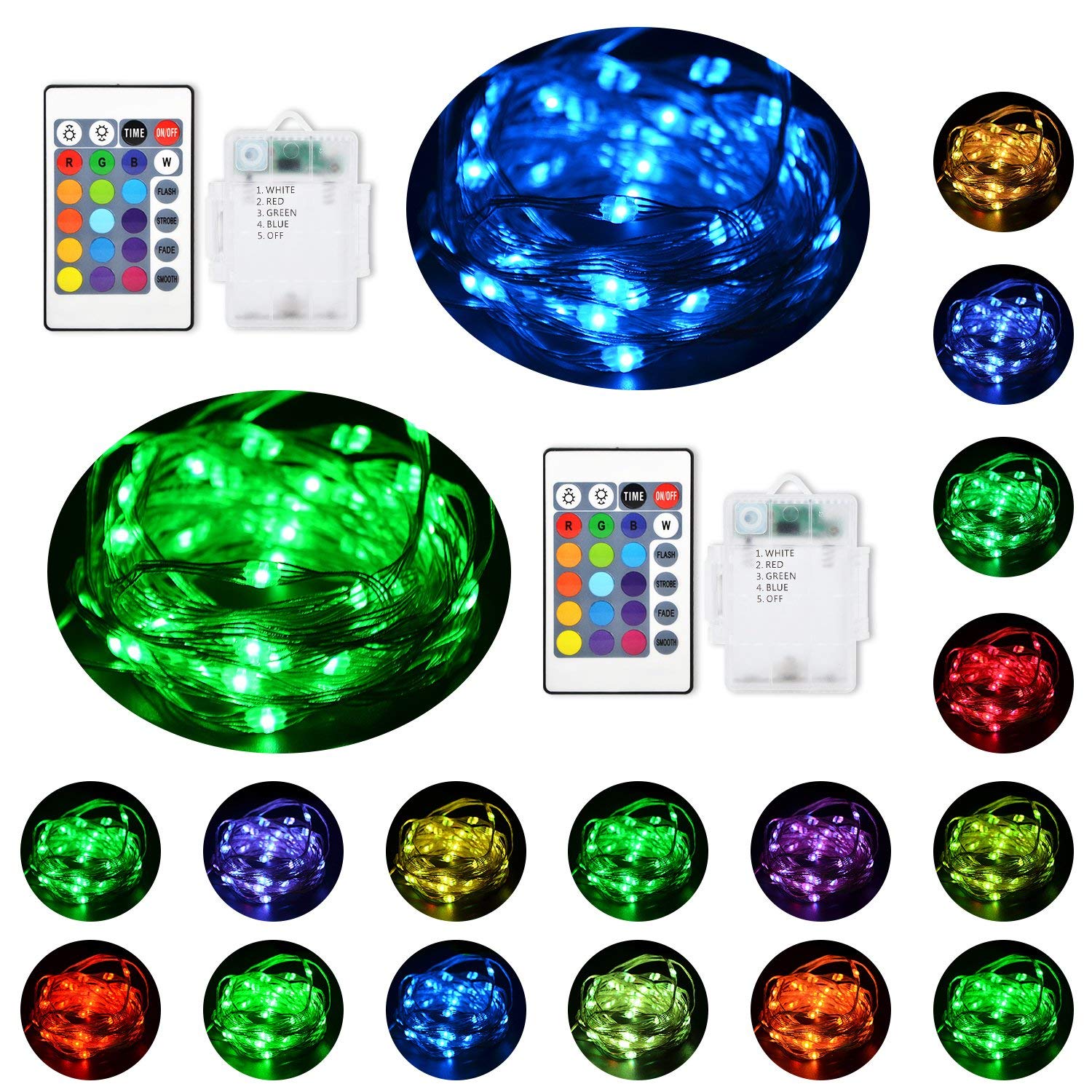 battery operated colour changing lights