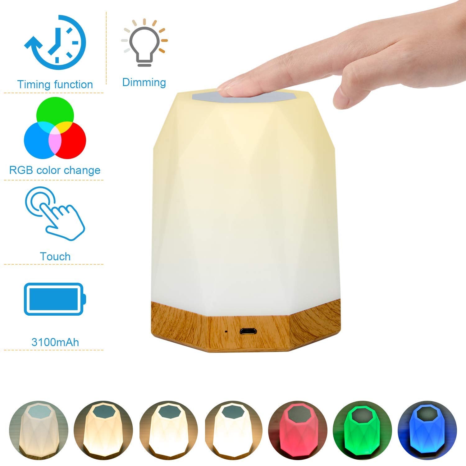 portable touch light