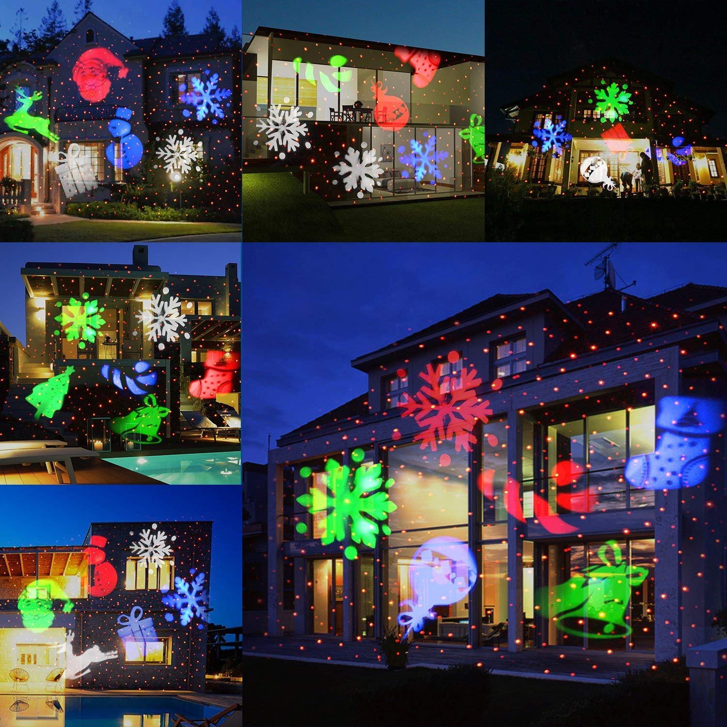 KMASHI Christmas Laser Projector Light Bright Led Landscape Spotlight