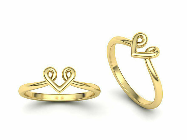 14k Ring Sold Yellow Gold Ladies Jewelry Modern V Shape Design Cgr52 Forever22karat