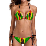 Jamaica reggae print 2 piece bikini swimsuit