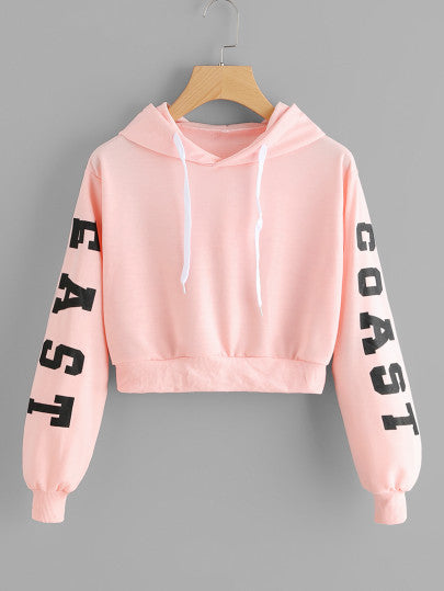 sweater crop hoodie