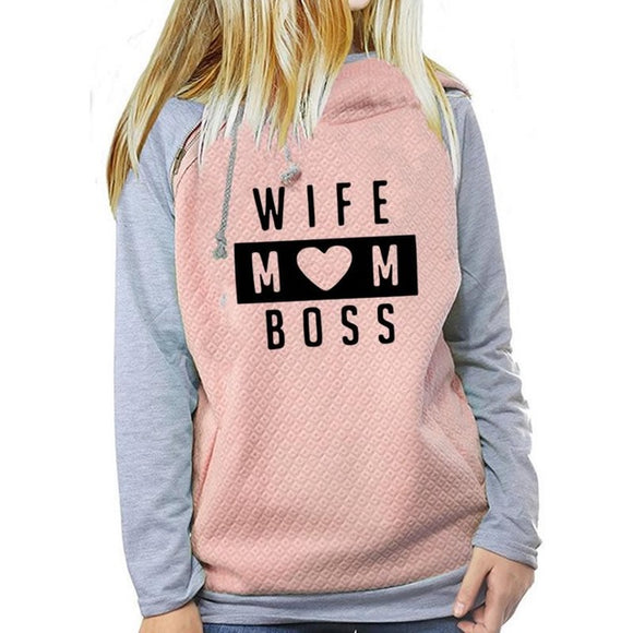 wife mom boss hoodie