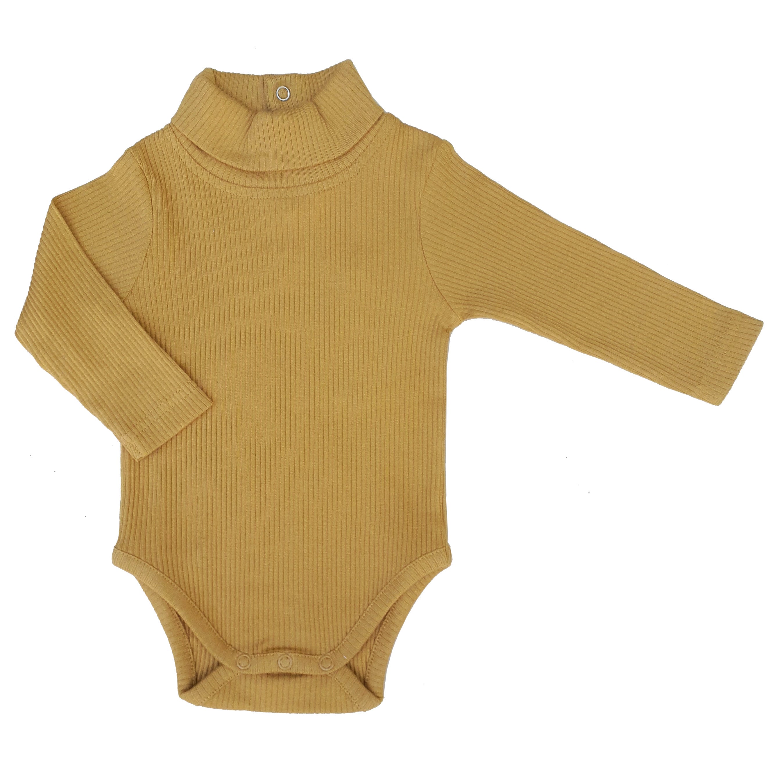 organic turtle neck bodysuit | dijon