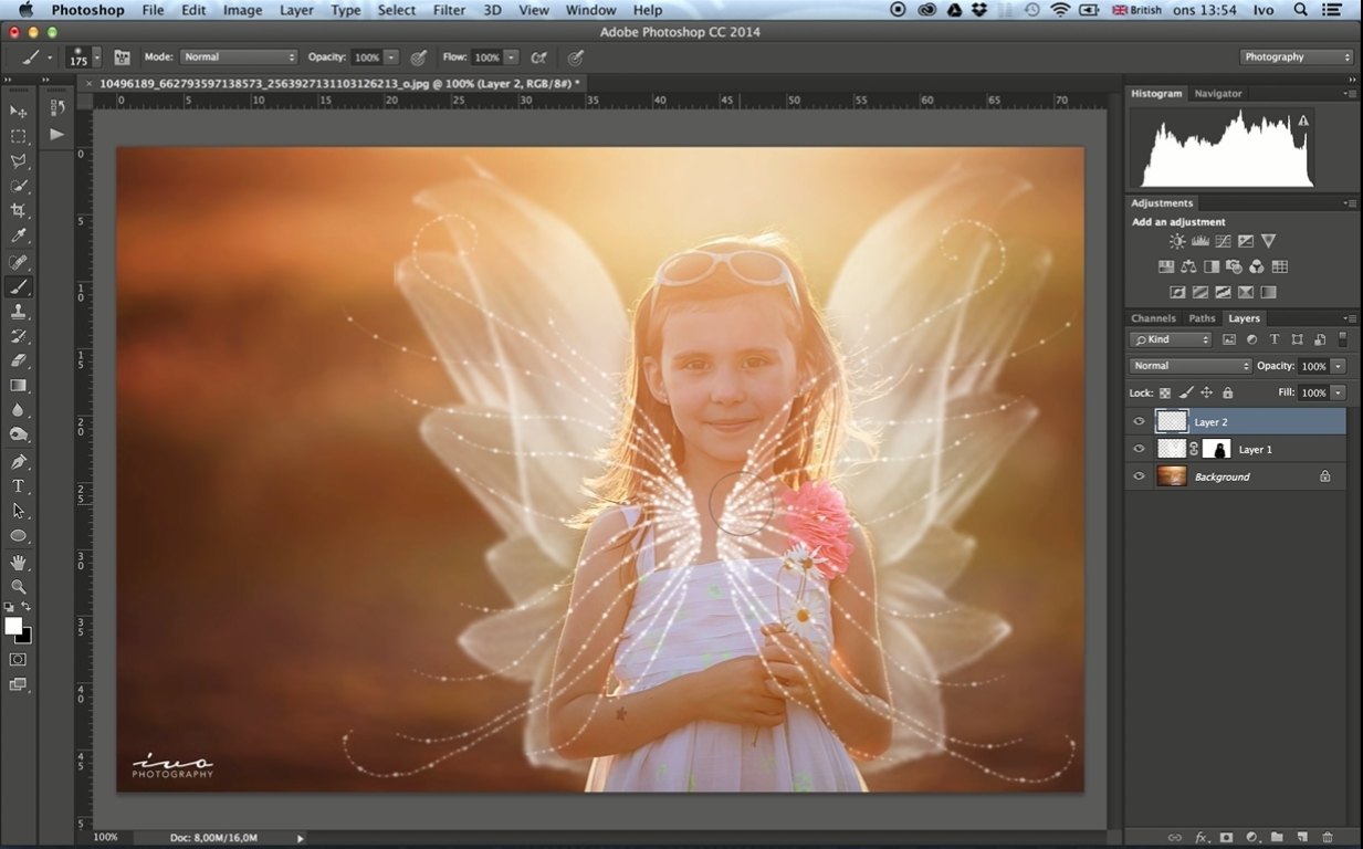 photoshop tutorial for adding fantasy wing effect